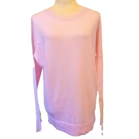 🏖️EXTRA FINE MERINO WOOL Pink V NECK SWEATER J Crew XS - Picture 1 of 9